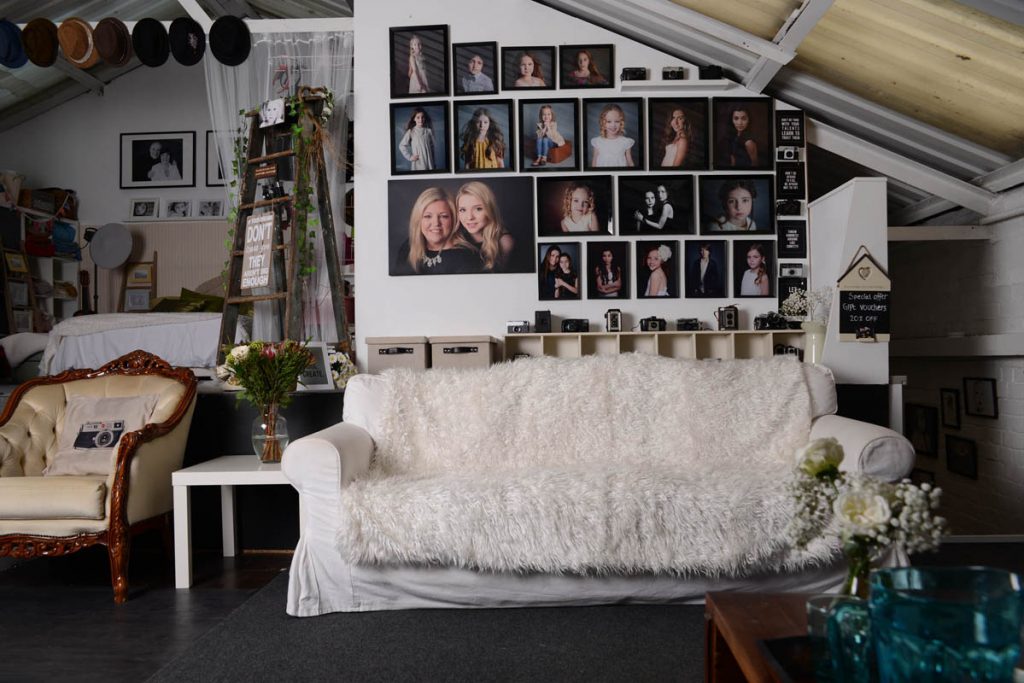 Studio wall display, Nottingham photographer 